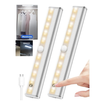 2 Luces Led For Debajo Del Armario, Barra De Luces Regulabl