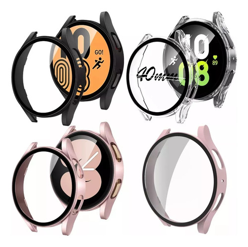 4 Funda Con Mica Para Samsung Galaxy Watch 6 40mm 44mm Case 