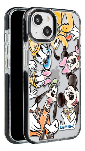 Funda Para iPhone Personajes Disney Clásicos Con Tu Nombre