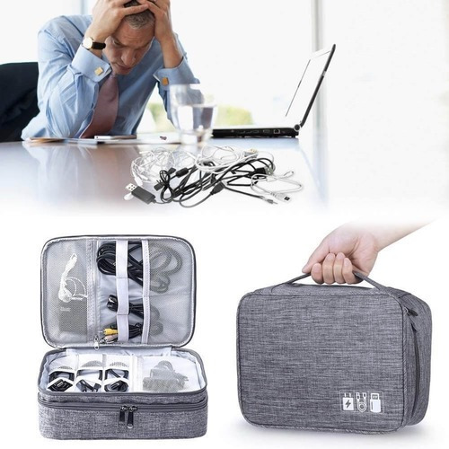 Bolsa Estuche Organizador Cables Usb Pendrives Travel L