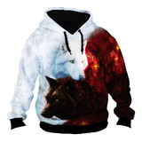 Buzo O Campera Capucha Zt Bczt-0801 - Lobos Hielo Y Fuego