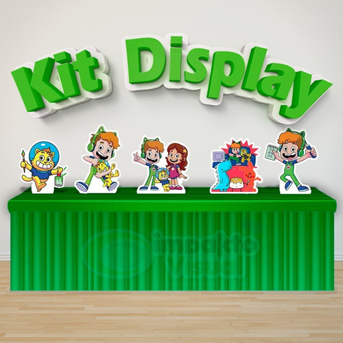 Kit 5 Displays De Mesa Gato Galáctico Decoração