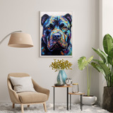 Quadro Grande Cane Corso Cubismo Luxo P/ Sala 90x60cm