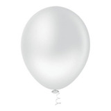 Balão Bexiga N° 9 Branco Pérola Metalizado Pic Pic C/ 150 Un
