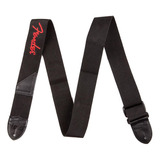 Correia P/ Guitarra Baixo Violão Fender Strap Logo Vermelha