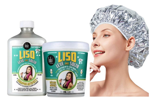 Lola Liso Solto Shampoo Y Crema Tratamiento Antifrizz +gorro