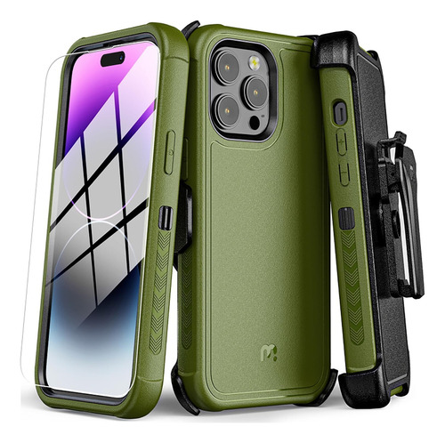 . Funda Mybat Maverick Clip Para iPhone 14 Pro Max - Verde 