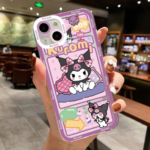 Funda Teléfono Kawaii Sanrio Hello Kitty Kuromi Para Ipho