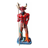 Diablo Rojo Lucifer Ángel Caido 1 Mtro Altura- Figura Resina