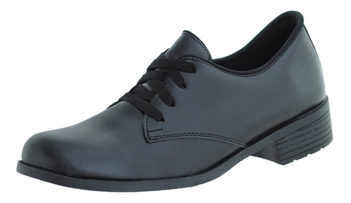 Sapato Oxford Baixo Preto Feminino Tenis Fosco Crshoes 1712