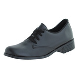 Sapato Oxford Baixo Preto Feminino Tenis Fosco Crshoes 1712