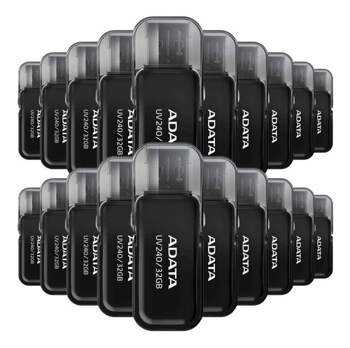 Kit 20 Memorias Usb Adata Auv240 32gb 2.0 Auv240-32g-rbk