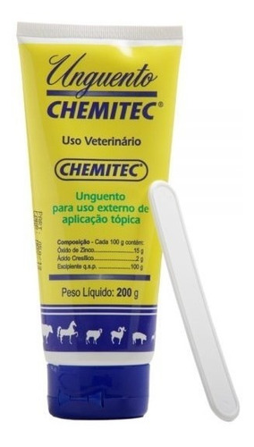 Unguento Chemitec 200gr Cicatrizante De Uso Veterinário