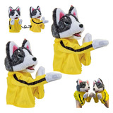 2 Kung Fu Animal Toy Husky Guantes Muñeca Juguetes De Juego