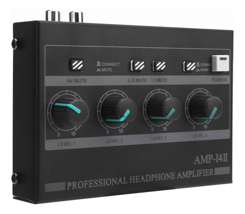 Amplificador De Audífonos Muslady Amp-14 De 4 Canales Estére