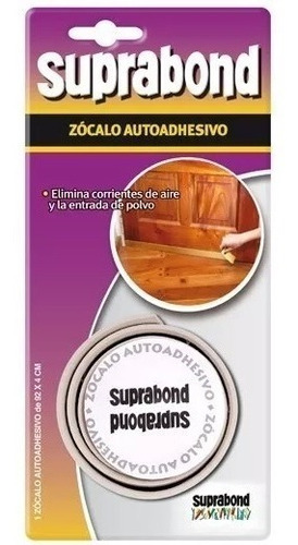 Zocalo Burlete Goma Para Puerta Blanco Adhesivo Suprabond