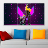 Cuadro Triptico Killjoy Neon Valorant Videojuego Canvas Art