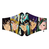 Tapabocas Lavable Saint Seiya Los Caballeros Del Zodiaco