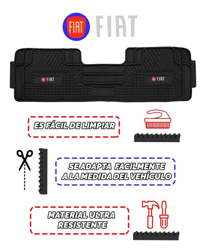 Pisos De Camioneta Fiat Mobi Uno Way Argo Trekking Pvc Jebe Foto 2