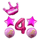 Pack De Globos Mini Princesa Aurora X5 + Nro 40 Cm