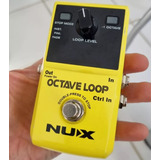 Pedal De Loop Y Octavador Nux Octave Loop Color Amarillo