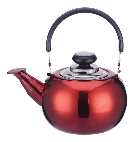 Tetera De Té 800ml Con Infusor Doral Acero Inoxidable Color Rojo