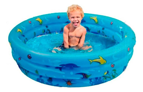 Piscina Inflable Plástico Niño 3 Anillos 120 X 40 Cms Verano