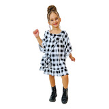 Vestido Infantil Menina Xadrex Viscolinho Tamanho 6 8 10 12