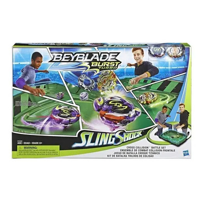 Beyblade Burst Turbo Slingshock - Batalla Choque Titánico Color Verde | Envío gratis