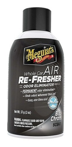 Meguiars Air Refresher Eliminador Olor Cromo Negr0 G-181302