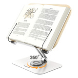 Soporte De Libro Para Lectura Ajustable Base Giratoria 360°