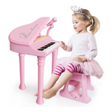 Love&mini Piano Toy Keyboard Pink 31 Keys Para Mayores De 2 