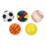 Pack X5 Pelota Goma Blanda Antiestrés Grande Para Mascotas