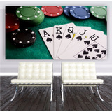 Adesivo Parede Baralho Cartas Pôquer Para Sala De Jogos S182