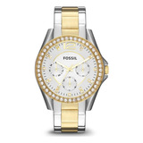 Reloj Dama Fossil Acero Bicolor Es3204 Original