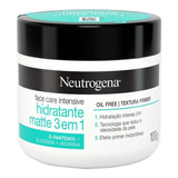 Hidratante Facial Neutrogena Face Care Matte 3 Em 1 100g