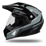 Casco Moto Ufo Aries Cross Enduro Ruta C/ Doble Visor 