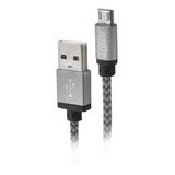 Cable Usb A Micro Usb Para Teléfono Gris Mlab