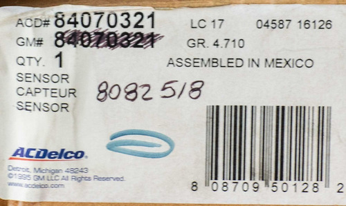 Sensor Abs Rueda Delantera 8082518 Colorado 2010 3.7 Foto 4