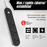 Hub Zapatilla 3 Usb  3.1 A + 3 Enchufes Universales 2500 W