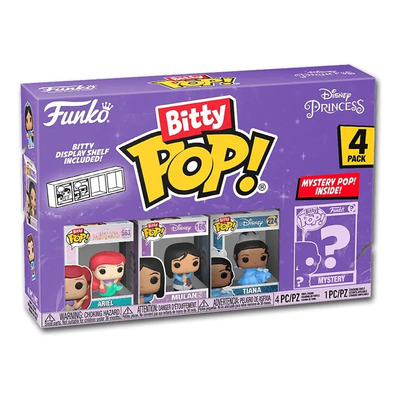 Funko Bitty Pop! Disney Mulan Tiana Ariel y sorpresa Pack 4 princesas | Envío gratis