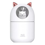 Mini Humidificador Gato Aromaterapia Lampara Led Habitación 