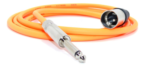 Cable Plug A Canon Macho Balanceado Skp Naranja  Fluo 3mts