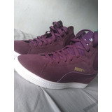 Puma Purple Vikky Wedge Sneakers