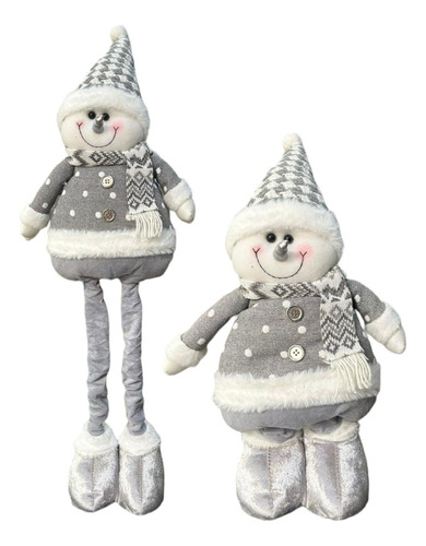 Adorno Figuras Navideñas Muñeco Patas Largas 35-65cm Retract