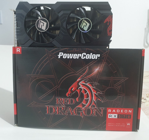 Placa De Vídeo Amd Powercolor Red Dragon Rx 570 4gb