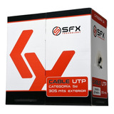 Bobina Cable Utp Cat5e Exterior Marca Sfx 305 Mts. Negro