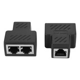 2 Unids 3-way Rj45 Splitter Network Ethernet Lan Connector A