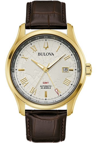 Reloj Bulova Wilton Gmt Automático 97b210 +