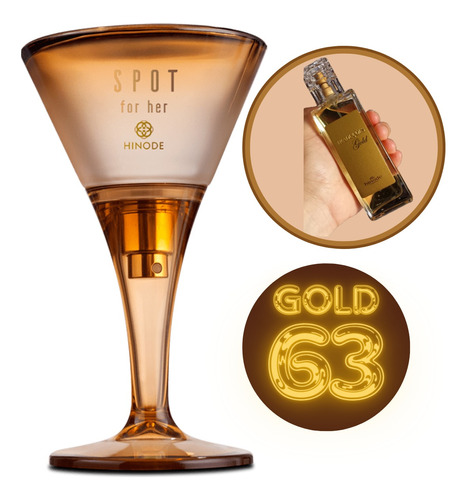 Perfume Feminino Traduções Gold Nº 63 Hinode  - Nova Embalagem - Fragrância Woody Oriental - Spot For Her 75ml
